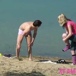 Beach fucking amateur teen stepsister nice ass with small tits outdoor