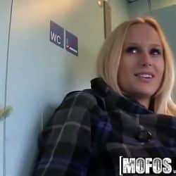 Mofos – Public Pick Ups – Fuck in the Train Toilet starring  Angel Wicky